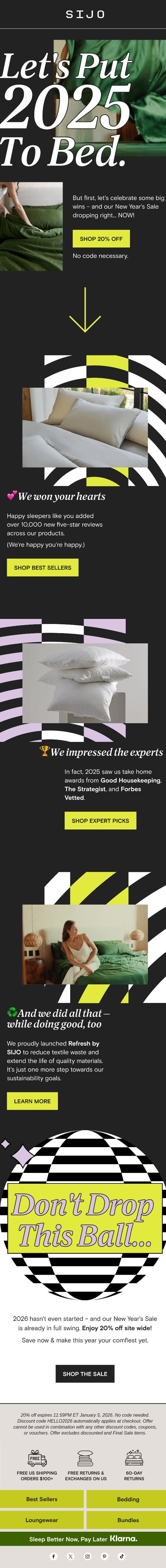 20% OFF: Your 2025 SIJO Wrapped ⏪ email from Sijo screenshot