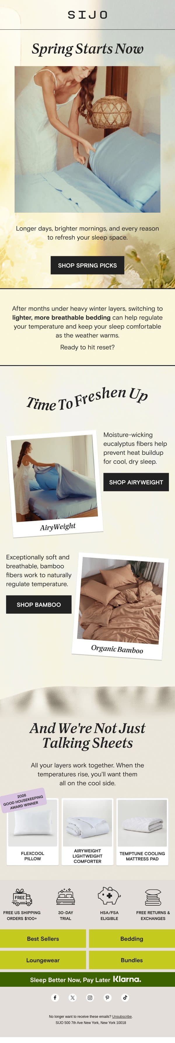 RE: The spring refresh you requested email from Sijo screenshot