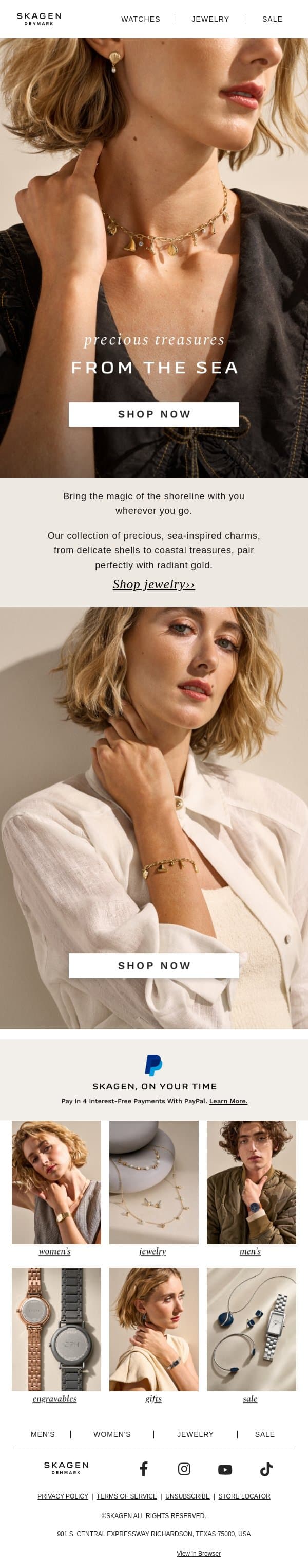 Charmed, we’re sure 🌊 email from Skagen screenshot