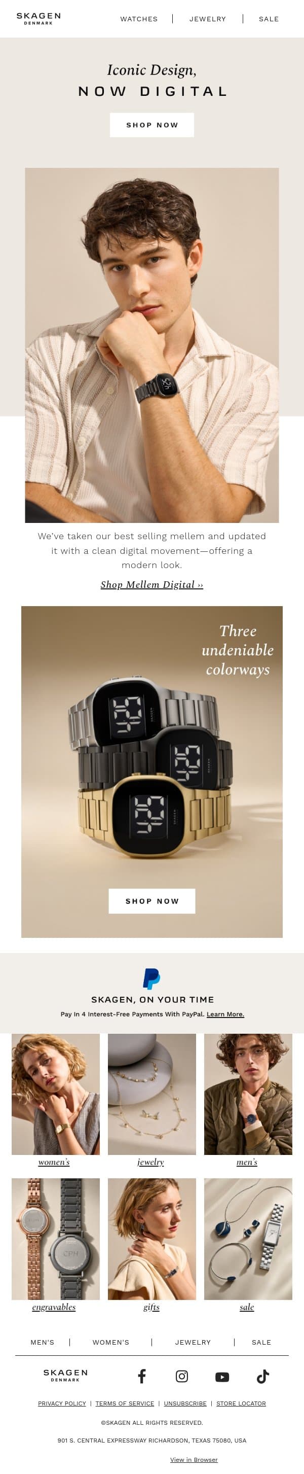 A digital classic for Dad ⌚ email from Skagen screenshot