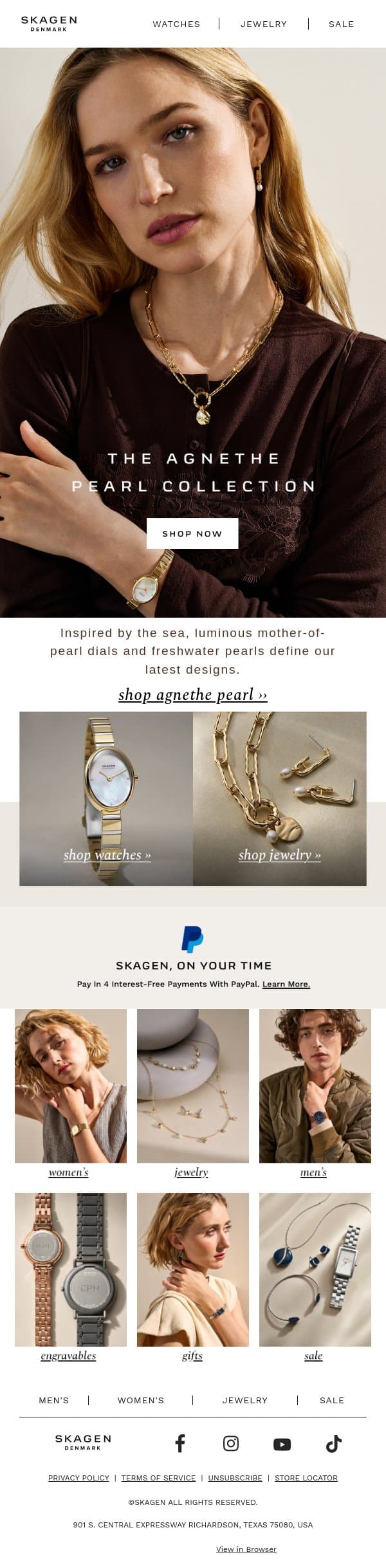 Team Pearl? email from Skagen screenshot
