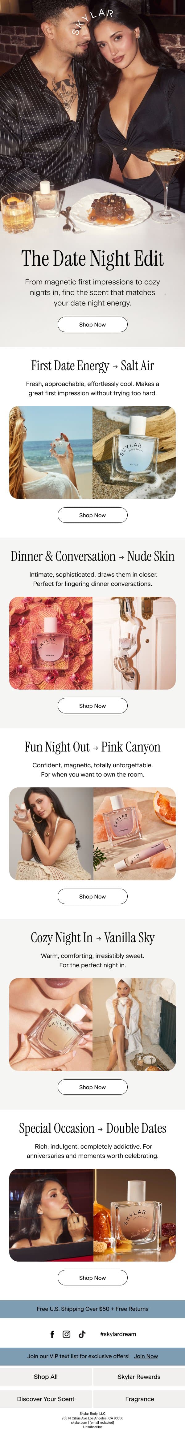 What Scent Does the Night Call For? email from Skylar screenshot