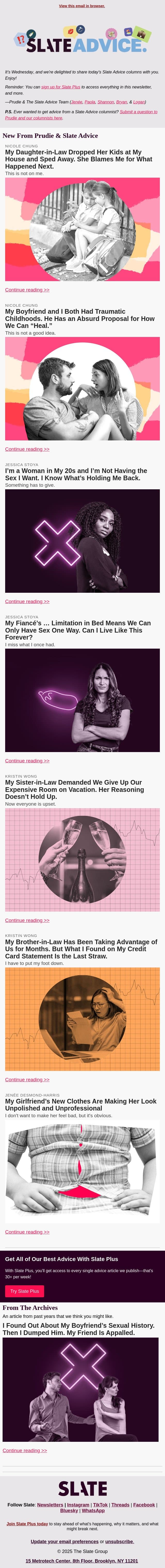 My Daughter-in-Law Dropped Her Kids at My House and Sped Away. She Blames Me for What Happened Next. email from Slate screenshot