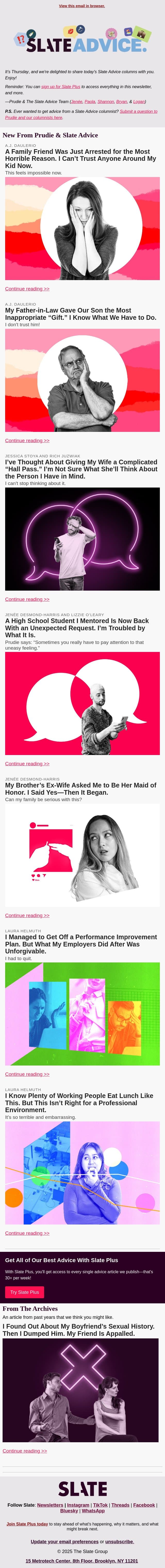 A Family Friend Was Just Arrested for the Most Horrible Reason. I Can’t Trust Anyone Around My Kid Now. email from Slate screenshot