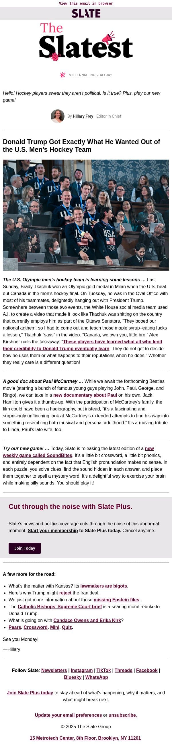 A new doc about Paul McCartney is worth watching email from Slate screenshot