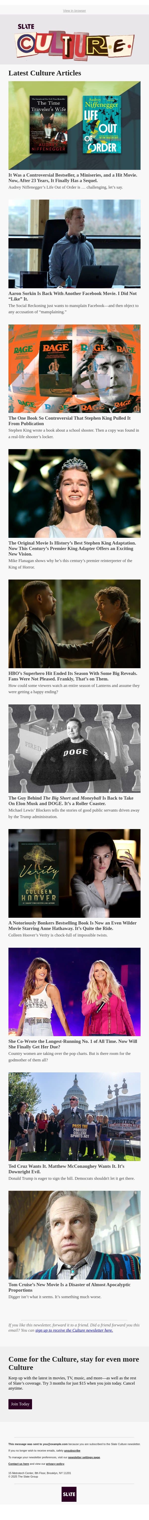 It Was a Controversial Bestseller, a Miniseries, and a Hit Movie. Now, After 23 Years, It Finally Has a Sequel. email from Slate screenshot