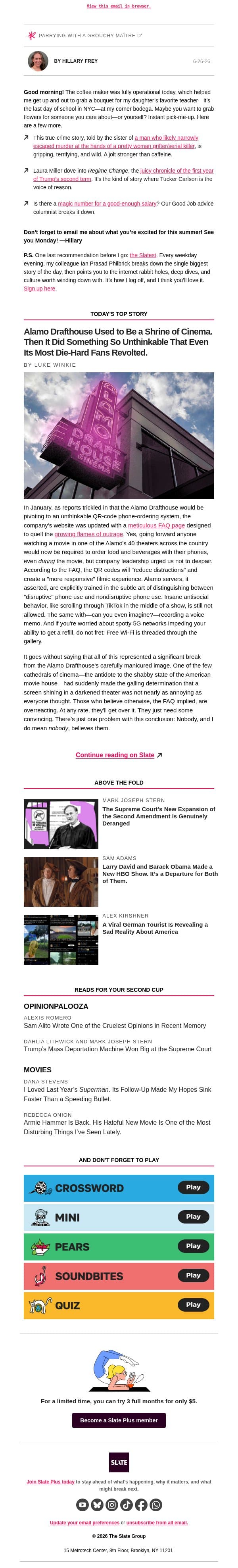 You can buy yourself flowers email from Slate screenshot