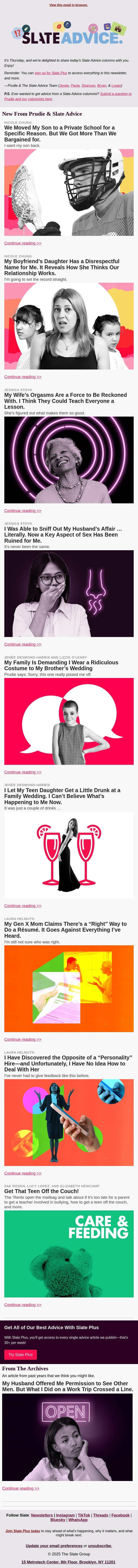 We Moved My Son to a Private School for a Specific Reason. But We Got More Than We Bargained for. email from Slate screenshot
