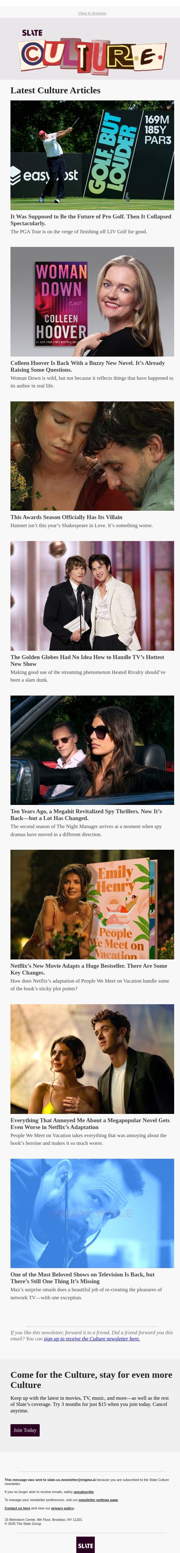 It Was Supposed to Be the Future of Pro Golf. Then It Collapsed Spectacularly. email from Slate screenshot