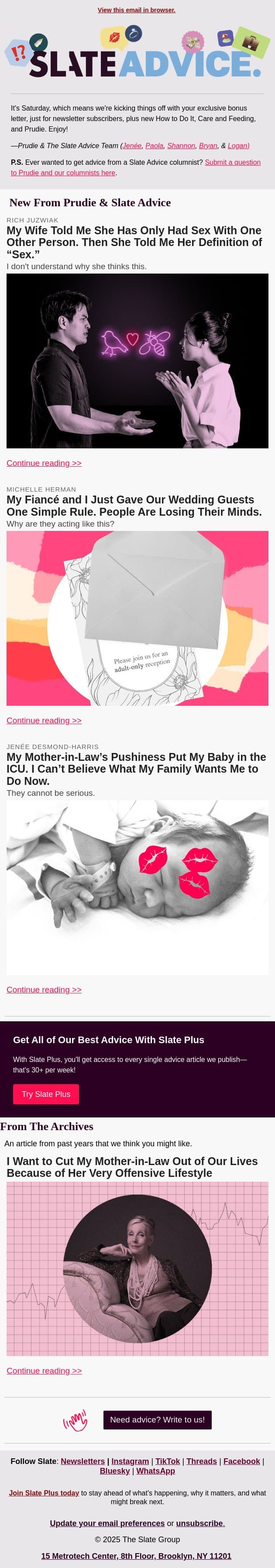 My Wife Told Me She Has Only Had Sex With One Other Person. Then She Told Me Her Definition of “Sex.” email from Slate screenshot