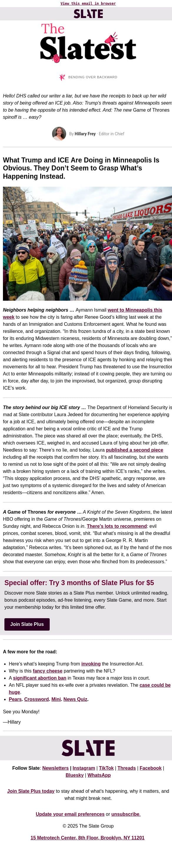 The story behind our huge ICE story email from Slate screenshot