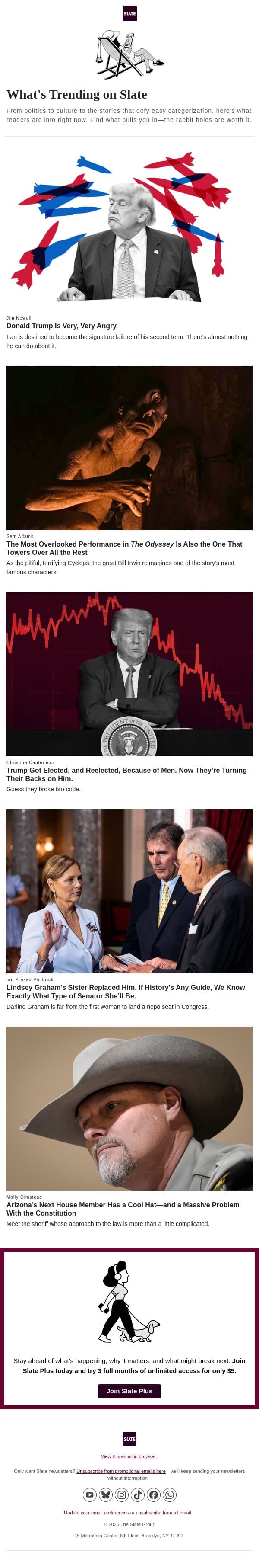 Our most popular stories right now email from Slate screenshot