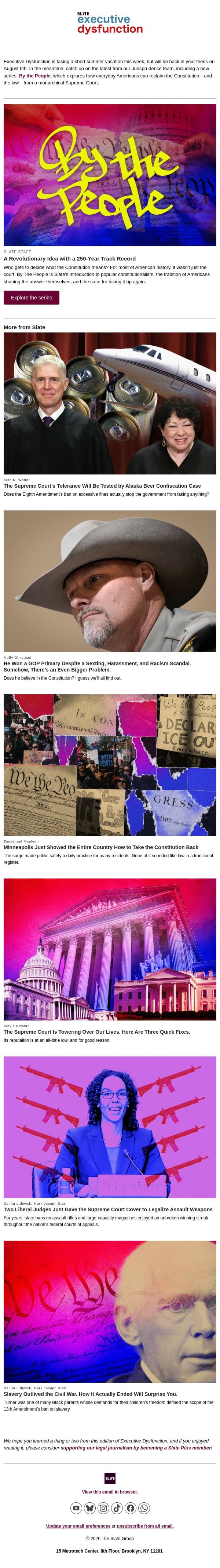 What can be done about this Supreme Court? email from Slate screenshot