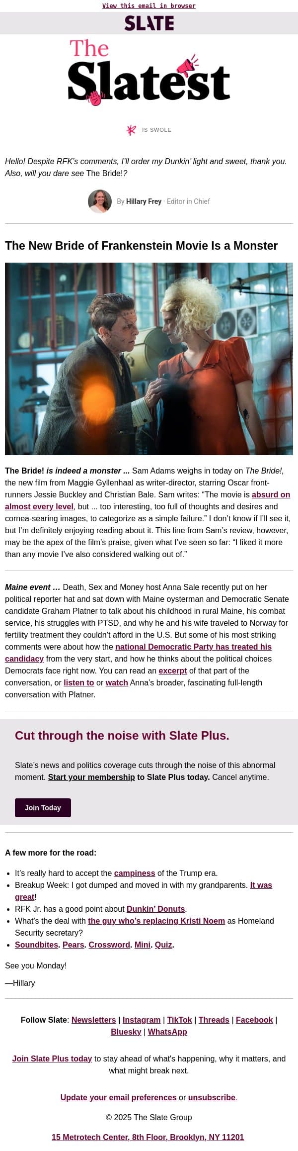 Graham Platner’s got words for the Democratic Party machine email from Slate screenshot