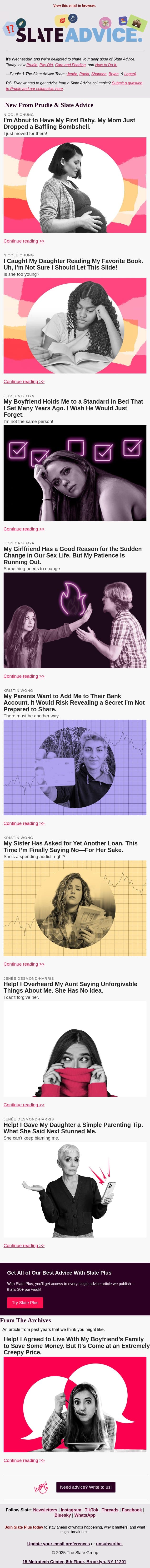 I’m About to Have My First Baby. My Mom Just Dropped a Baffling Bombshell. email from Slate screenshot