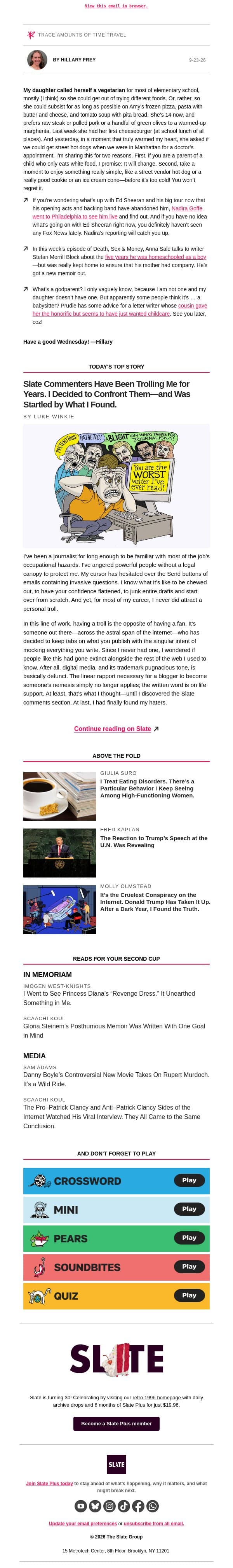 Ed Sheeran faces the music email from Slate screenshot