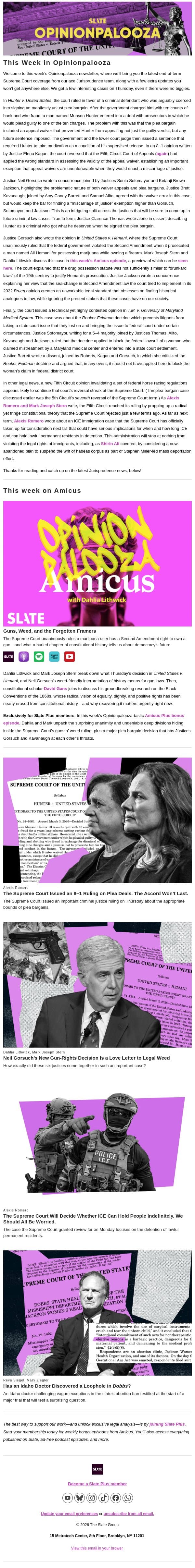Guns, weed, and the forgotten framers email from Slate screenshot