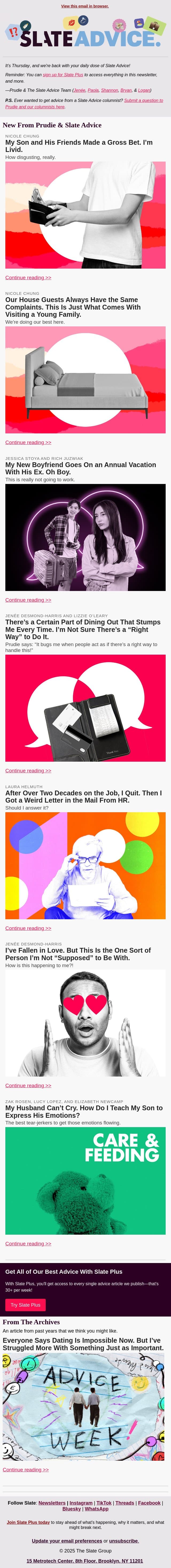 My Son and His Friends Made a Gross Bet. I’m Livid. email from Slate screenshot