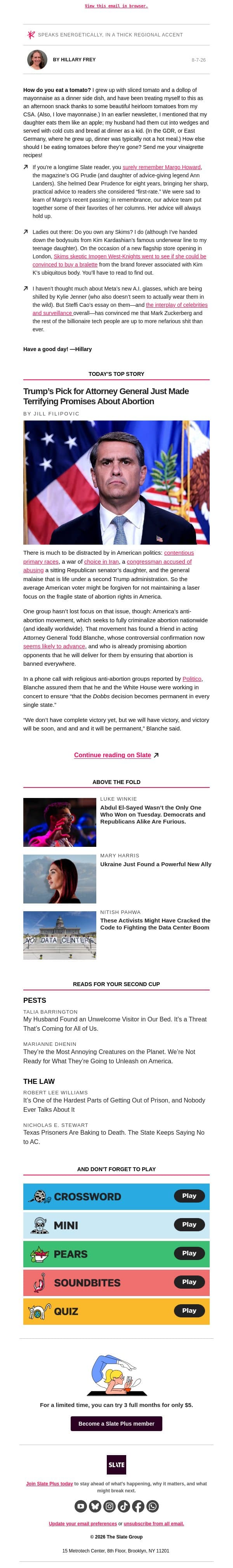 Remembering the OG Prudie email from Slate screenshot