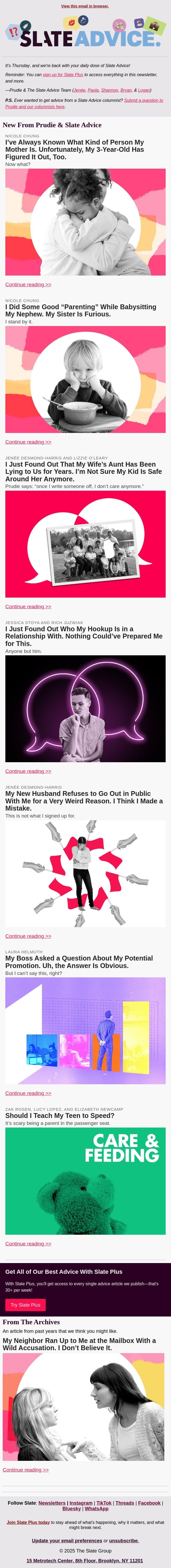 I’ve Always Known What Kind of Person My Mother Is. Unfortunately, My 3-Year-Old Has Figured It Out, Too. email from Slate screenshot