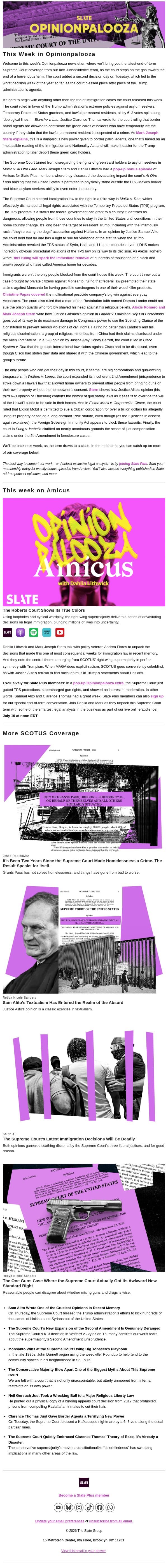 The Roberts court shows its true colors email from Slate screenshot