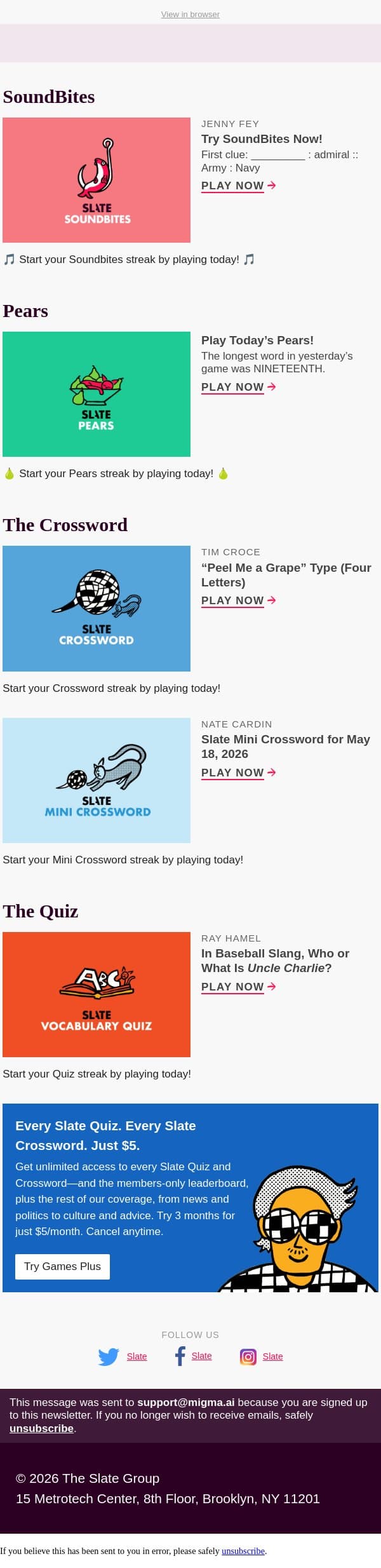 In baseball slang, who or what is Uncle Charlie? email from Slate screenshot