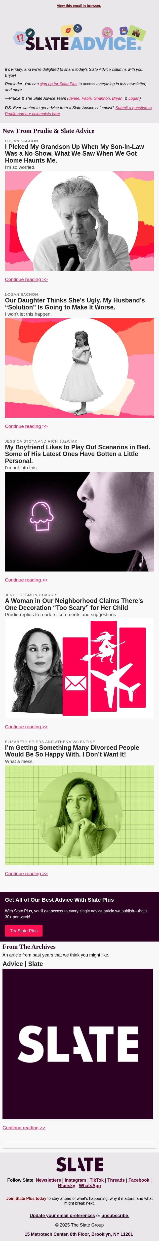 I Picked My Grandson Up When My Son-in-Law Was a No-Show. What We Saw When We Got Home Haunts Me. email from Slate screenshot