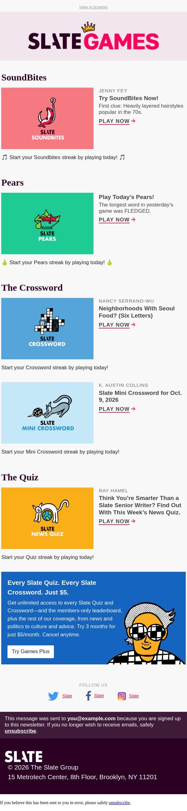 Take your shot at this week’s Slate News Quiz email from Slate screenshot