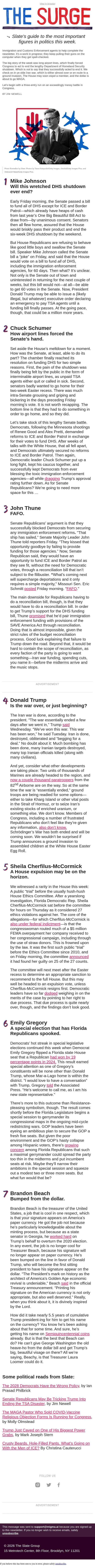 Wow, a deal to fund TSA! (Psych.) email from Slate screenshot