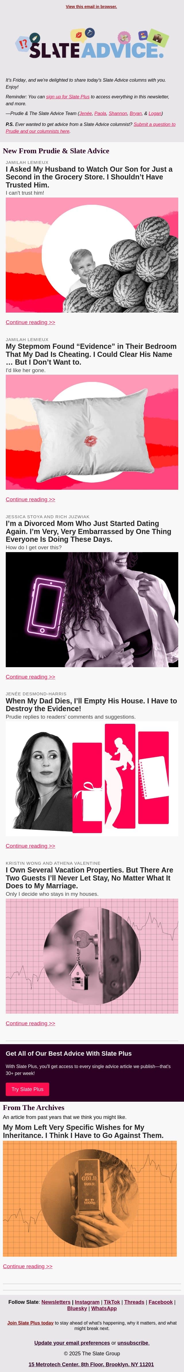 I Asked My Husband to Watch Our Son for Just a Second in the Grocery Store. I Shouldn’t Have Trusted Him. email from Slate screenshot