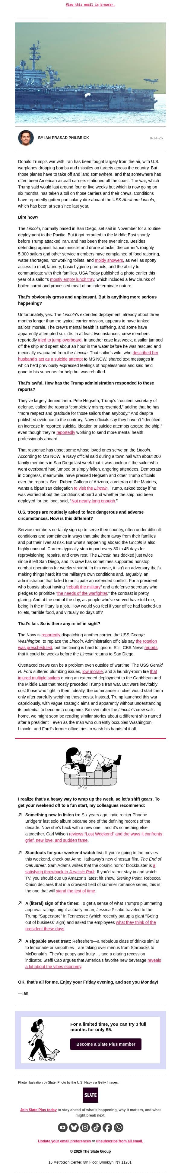 Hell at sea email from Slate screenshot