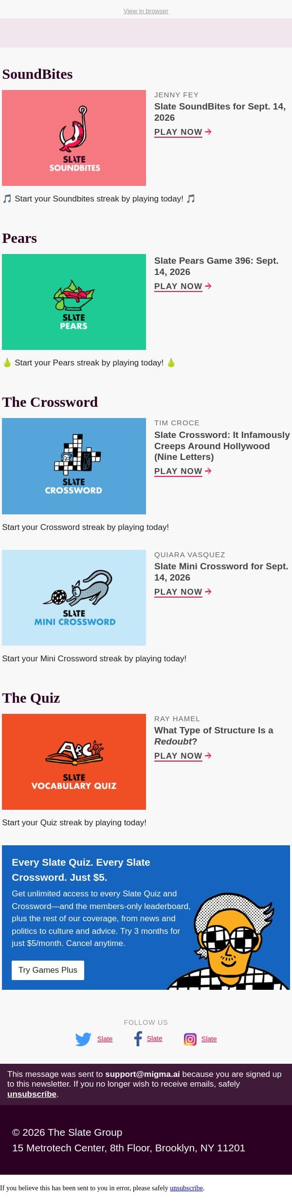 What type of structure is a redoubt? email from Slate screenshot