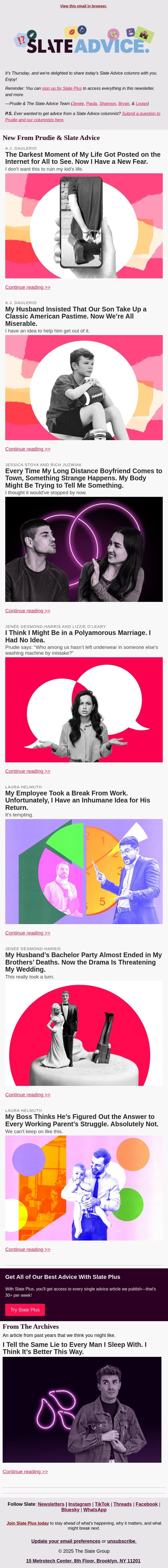 The Darkest Moment of My Life Got Posted on the Internet for All to See. Now I Have a New Fear. email from Slate screenshot