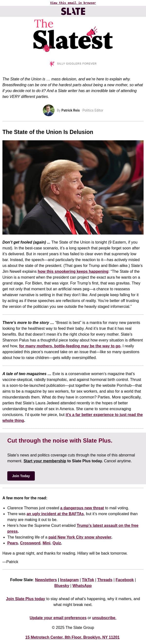 Reporters keep falling for this trick. You don’t have to. email from Slate screenshot