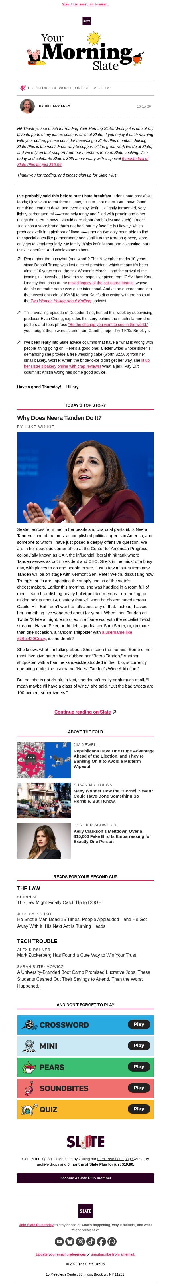 What is wrong with people? email from Slate screenshot