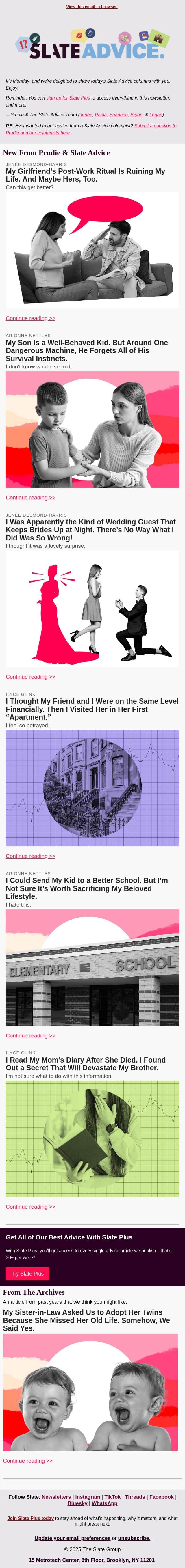 My Girlfriend’s Post-Work Ritual Is Ruining My Life. And Maybe Hers, Too. email from Slate screenshot