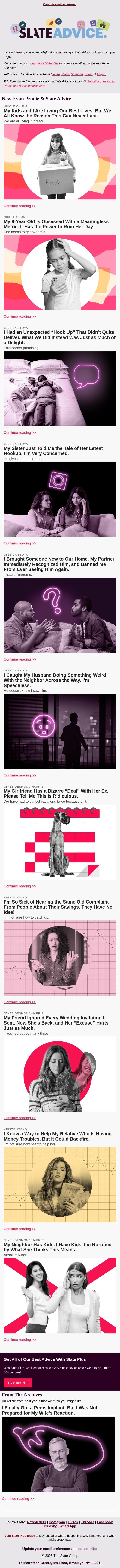 My Kids and I Are Living Our Best Lives. But We All Know the Reason This Can Never Last. email from Slate screenshot