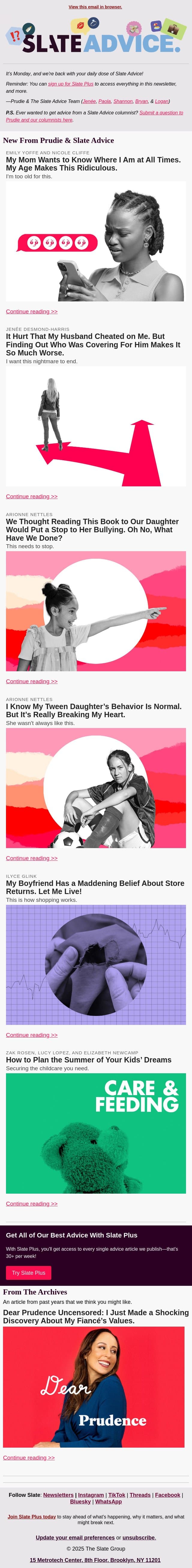 My Mom Wants to Know Where I Am at All Times. My Age Makes This Ridiculous. email from Slate screenshot