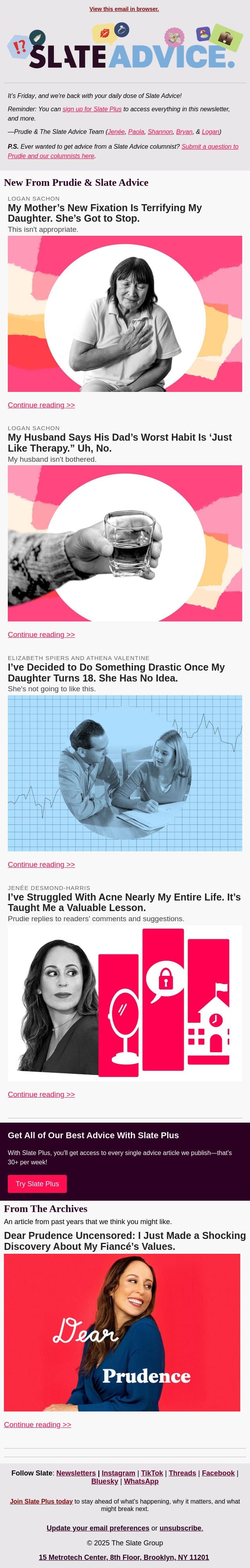 My Mother’s New Fixation Is Terrifying My Daughter. She’s Got to Stop. email from Slate screenshot
