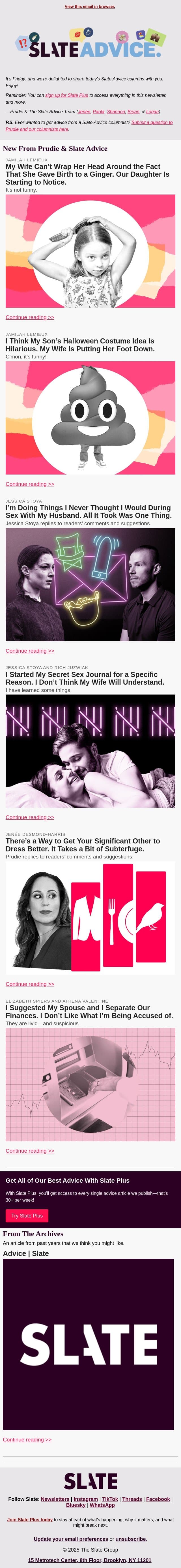 My Wife Can’t Wrap Her Head Around the Fact That She Gave Birth to a Ginger. Our Daughter Is Starting to Notice. email from Slate screenshot