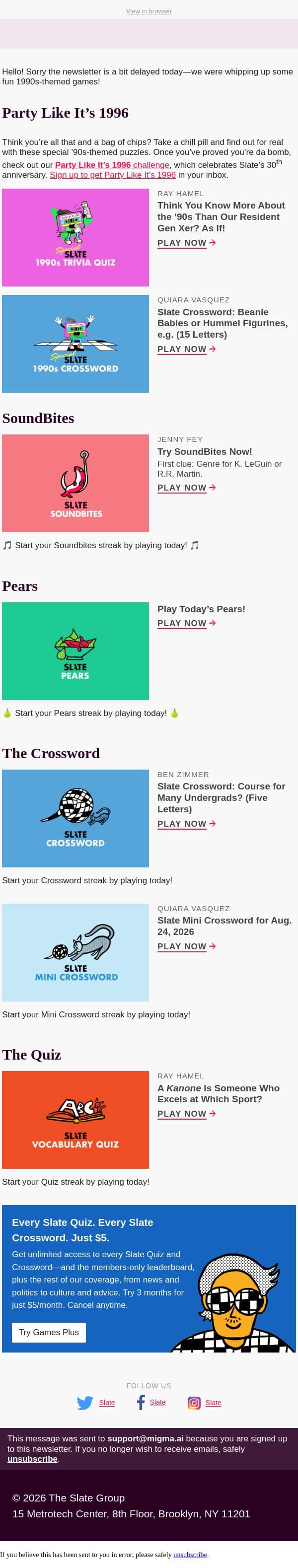 A kanone is someone who excels at which sport? email from Slate screenshot