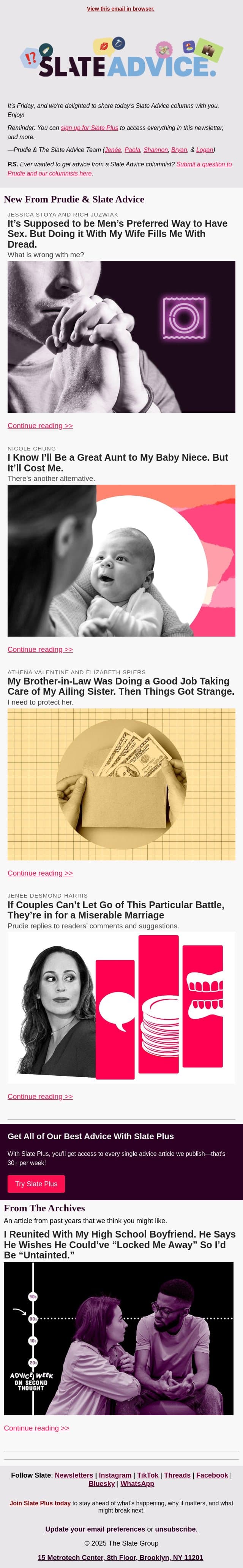 It’s Supposed to be Men’s Preferred Way to Have Sex. But Doing it With My Wife Fills Me With Dread. email from Slate screenshot
