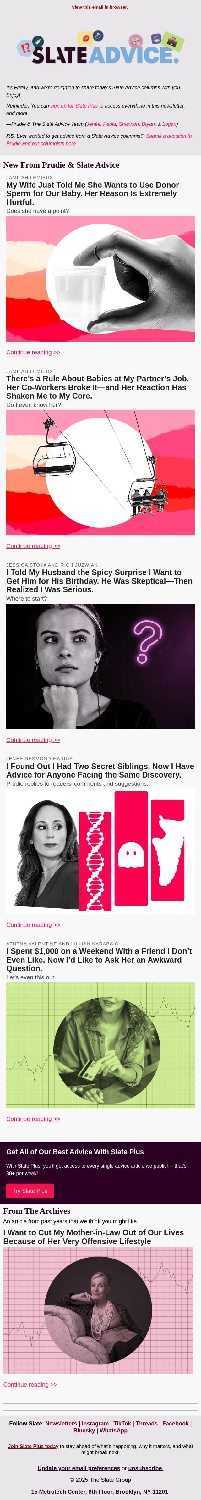 My Wife Just Told Me She Wants to Use Donor Sperm for Our Baby. Her Reason Is Extremely Hurtful. email from Slate screenshot