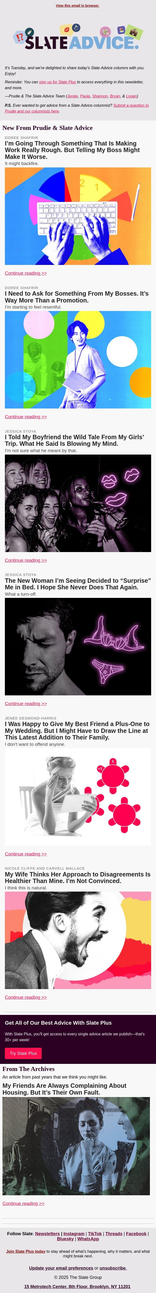 I’m Going Through Something That Is Making Work Really Rough. But Telling My Boss Might Make It Worse. email from Slate screenshot