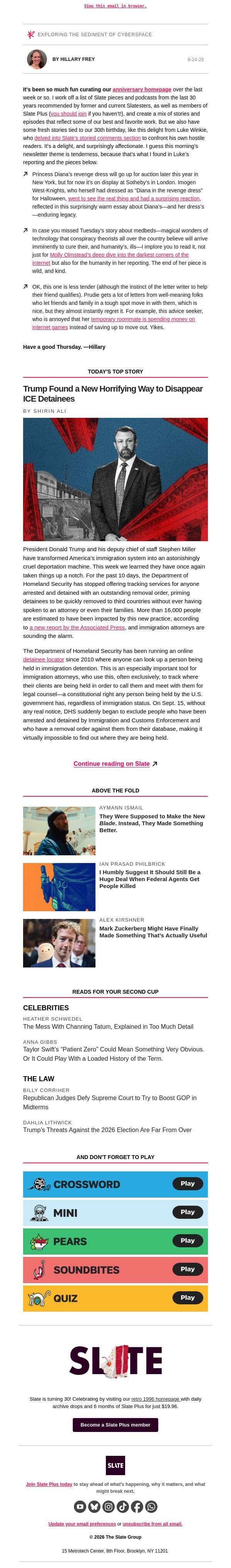 Try a little tenderness email from Slate screenshot