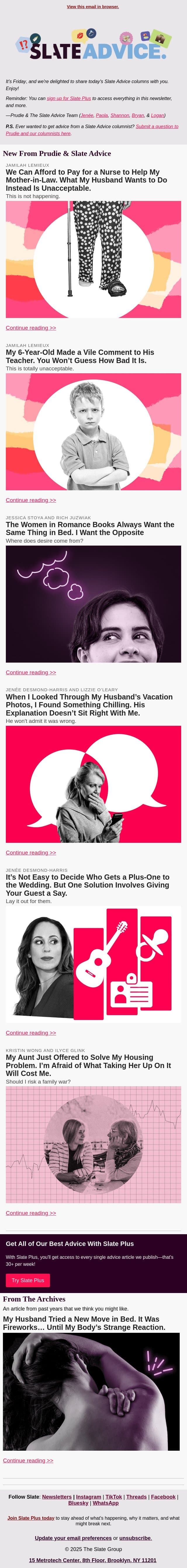 We Can Afford to Pay for a Nurse to Help My Mother-in-Law. What My Husband Wants to Do Instead Is Unacceptable. email from Slate screenshot