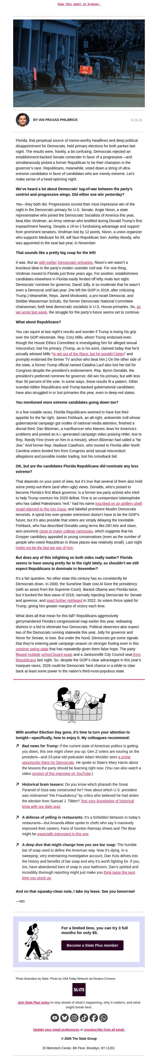 Florida Republicans rejected a bigot in favor of a bigot email from Slate screenshot