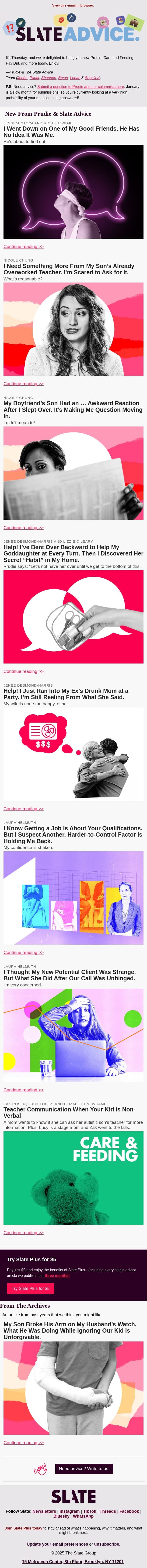 I Went Down on One of My Good Friends. He Has No Idea It Was Me. email from Slate screenshot