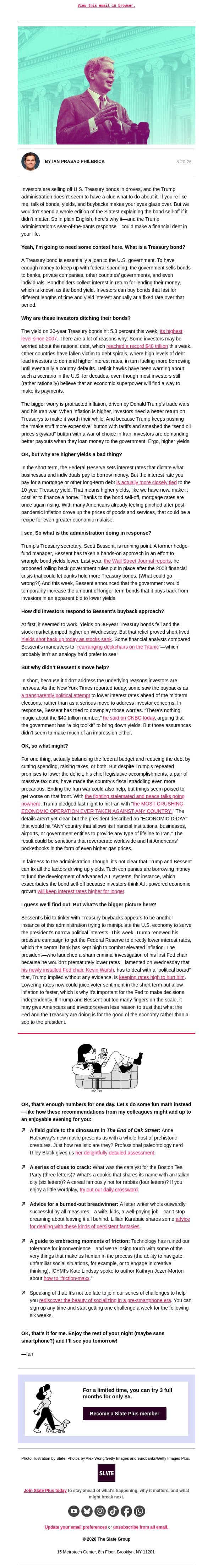 The economic number keeping Trump’s team up at night email from Slate screenshot