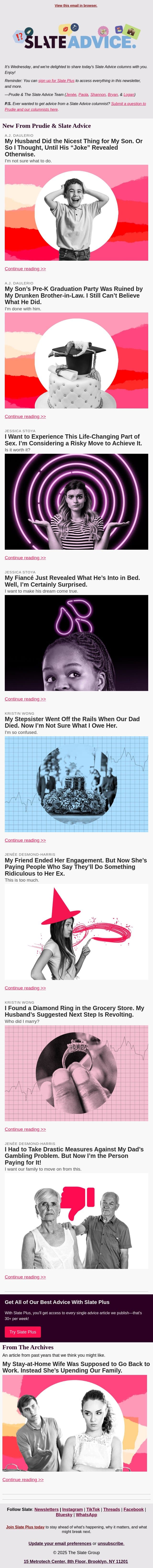 My Husband Did the Nicest Thing for My Son. Or So I Thought, Until His “Joke” Revealed Otherwise. email from Slate screenshot